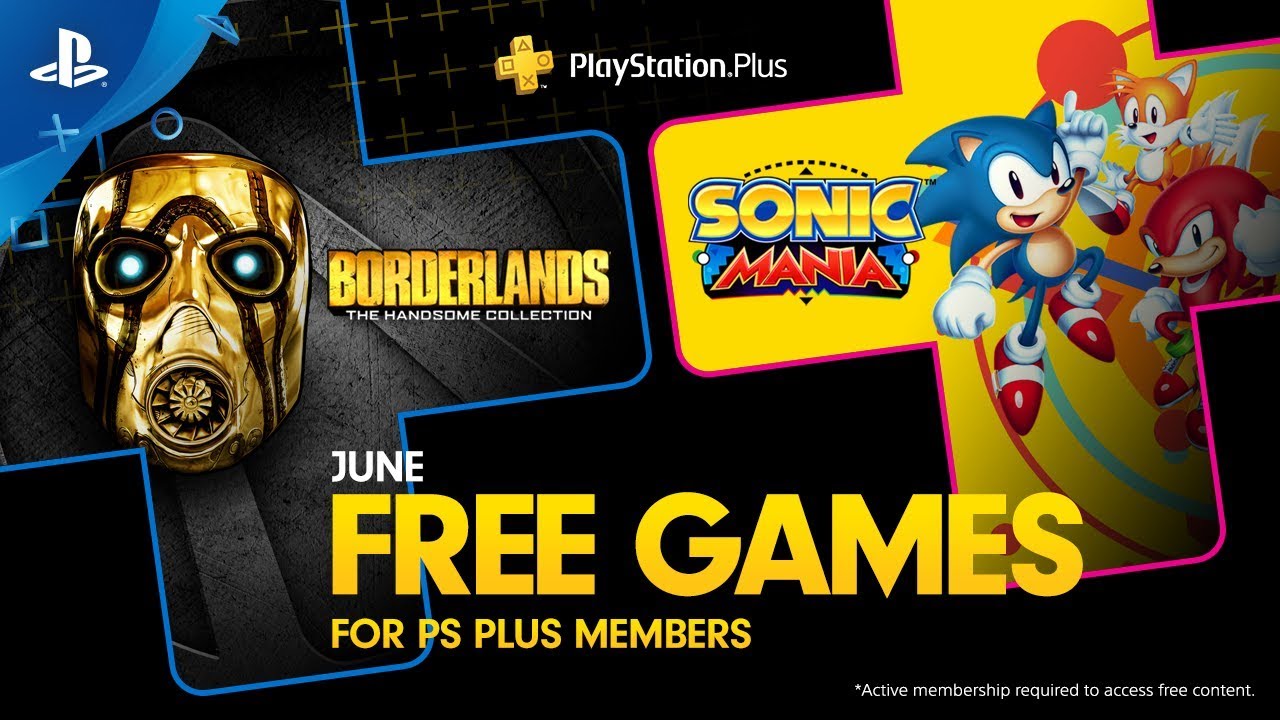 PlayStation Plus i giochi di giugno sono Borderlands e Sonic Nerdevil